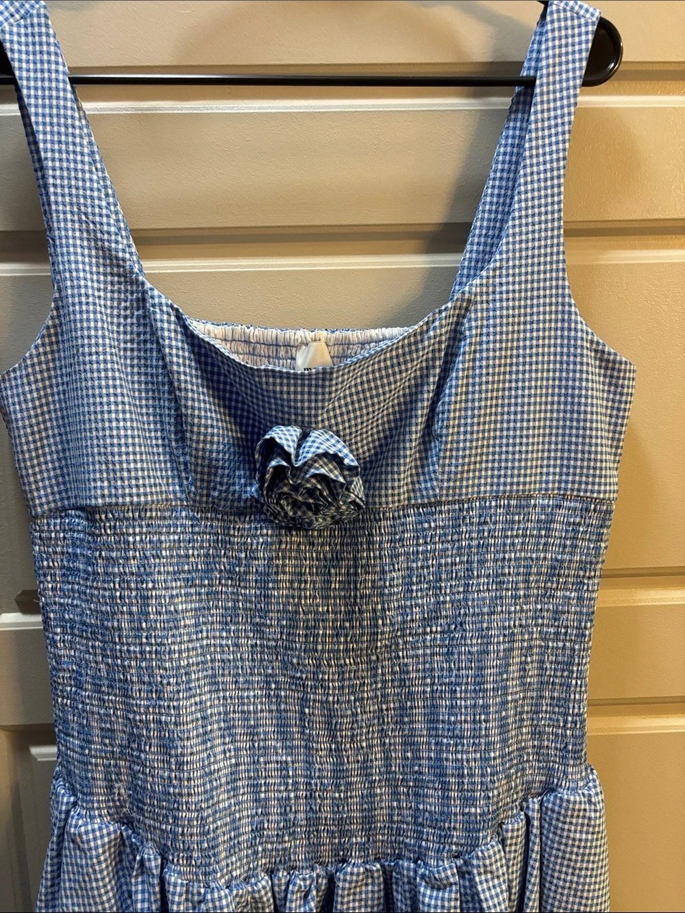 NWT Anthropologie Maeve Blue Gingham Summer Party Dress